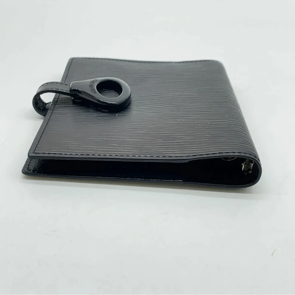 Authentic Louis Vuitton Epi Noir Agenda PM R20092 Day Palnner W/Box GUC